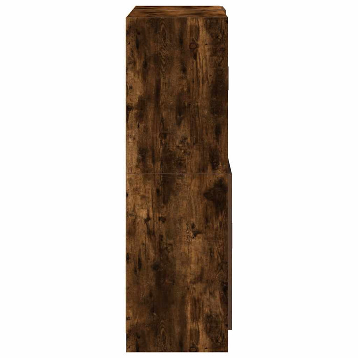 vidaXL Set di Mobili da Cucina 2 pz Rovere Fumo in Truciolato