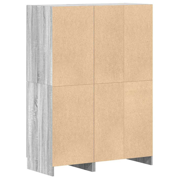 vidaXL Set di Mobili da Cucina 2 pz Grigio Sonoma in Truciolato