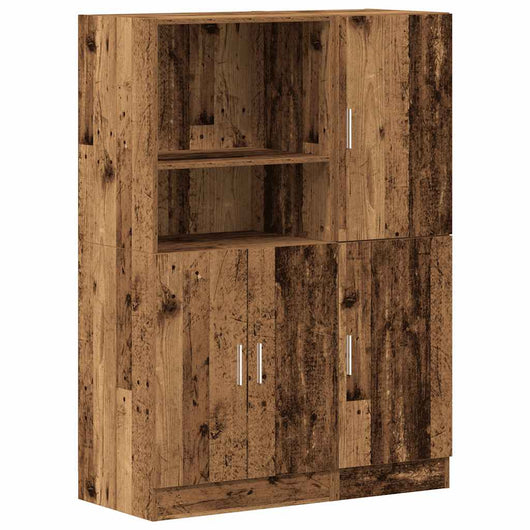 Set di Mobili da Cucina 2 pz-Armadietto Cucina Legno Antico in Truciolato