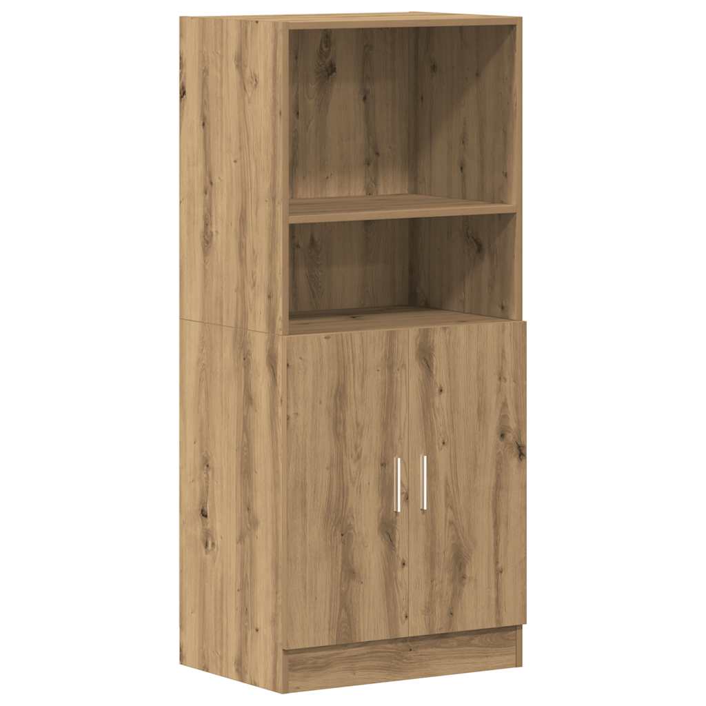 Set di Mobili da Cucina 2 pz-Armadietto Cucina Rovere Marrone in Truciolato