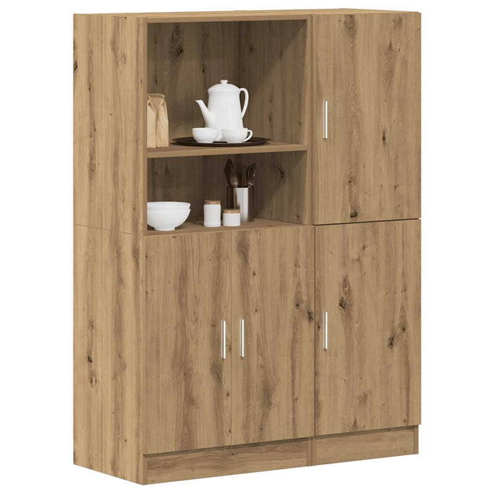 vidaXL Set di Mobili da Cucina 2 pz Rovere Marrone in Truciolato