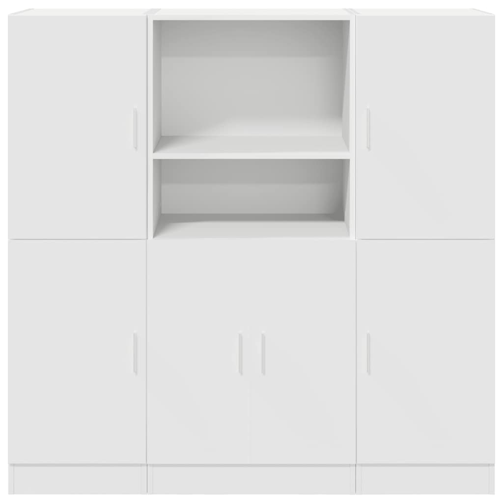 vidaXL Set di Mobili da Cucina 3 pz Bianco in Truciolato