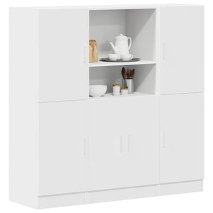 vidaXL Set di Mobili da Cucina 3 pz Bianco in Truciolato
