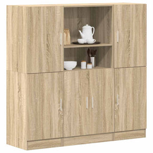 Set di Mobili da Cucina 3 pz-Armadietto Cucina Rovere Sonoma in Truciolato