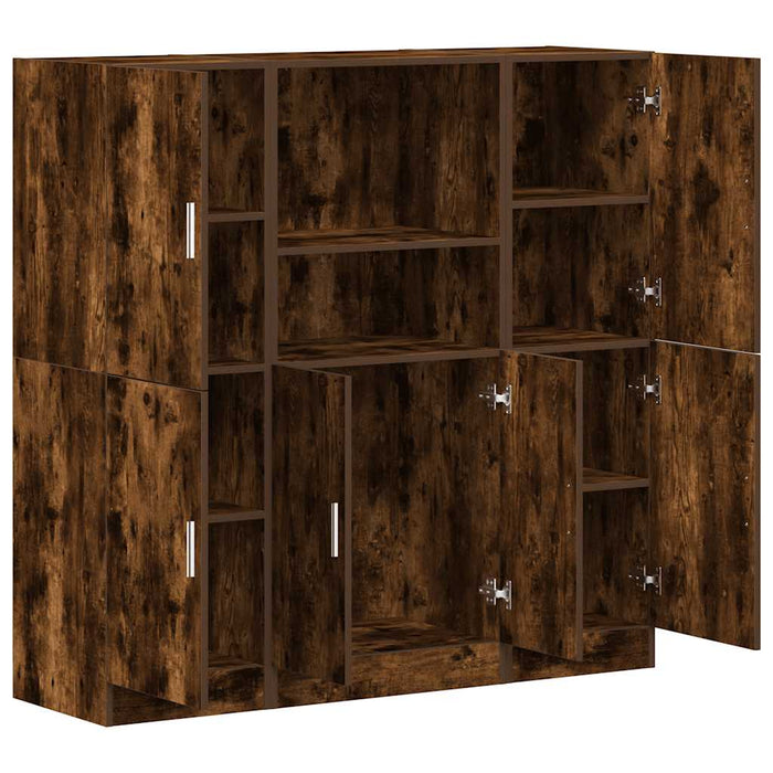 Set di Mobili da Cucina 3 pz Rovere Fumo in Truciolato 3324155