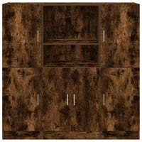 Set di Mobili da Cucina 3 pz Rovere Fumo in Truciolato 3324155