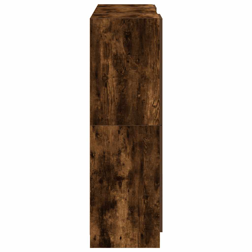 Set di Mobili da Cucina 3 pz-Armadietto Cucina Rovere Fumo in Truciolato