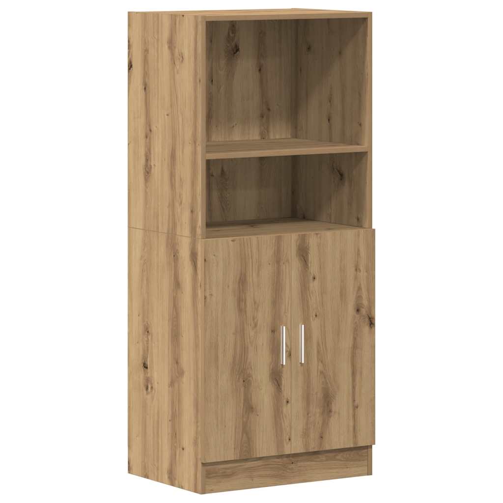 Set di Mobili da Cucina 3 pz-Armadietto Cucina Rovere Marrone in Truciolato
