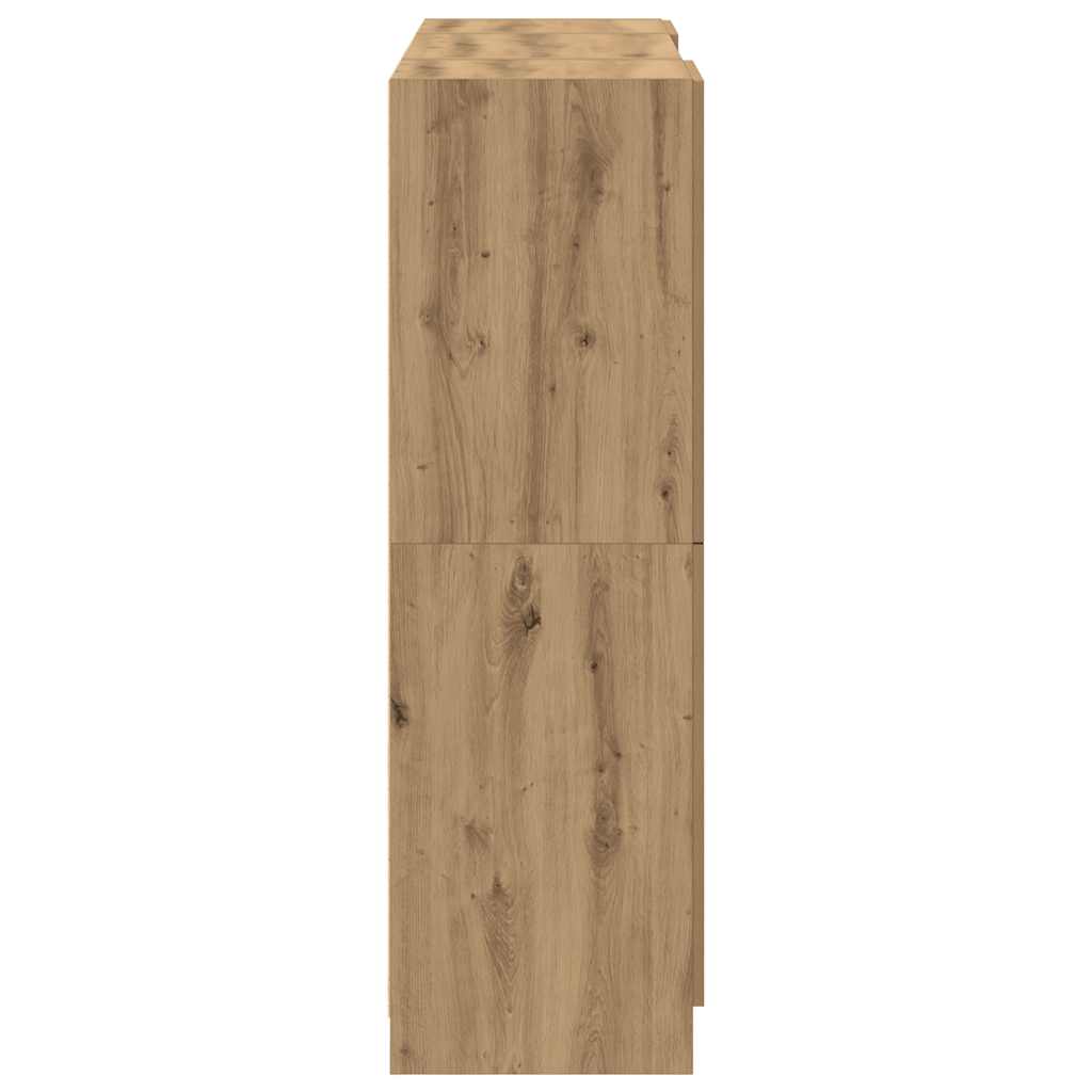 Set di Mobili da Cucina 3 pz-Armadietto Cucina Rovere Marrone in Truciolato