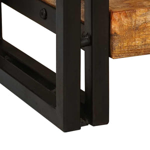 vidaXL Tavoli consolle 2 pcs Marrone Legno Di Mango Massello