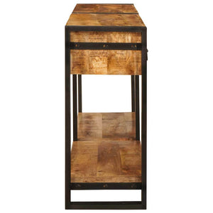 vidaXL Tavoli consolle 2 pcs Marrone Legno Di Mango Massello