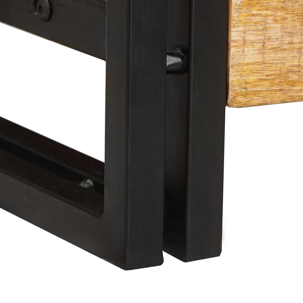 vidaXL Tavolo consolle 2 pcs Marrone Legno massello di mango ruvido