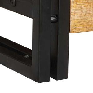 vidaXL Tavolo consolle 2 pcs Marrone Legno massello di mango ruvido