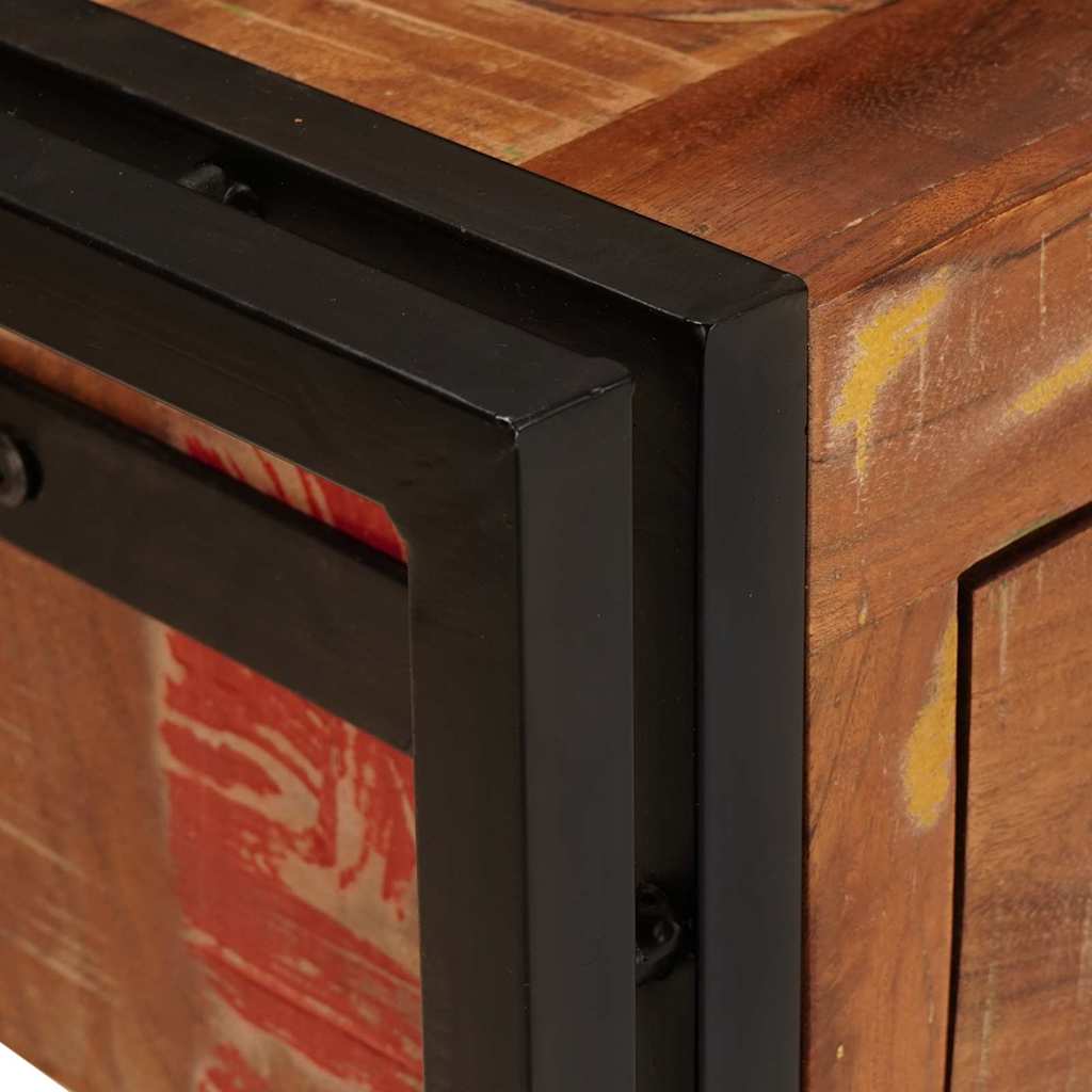 vidaXL Tavoli consolle 2 pcs Multicolore Legno massello di recupero