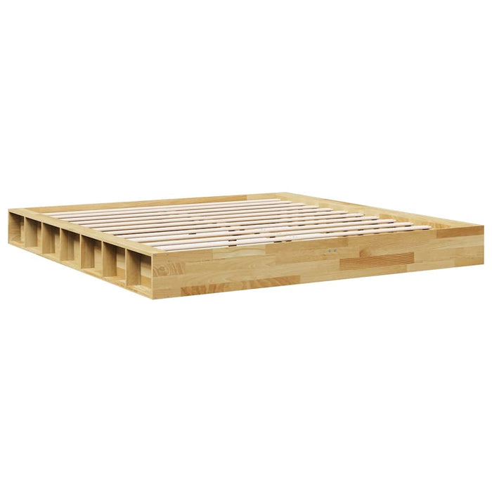 vidaXL Struttura Letto Senza Materasso in Legno Massello di Rovere
