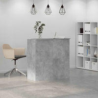 Banco Reception Grigio Cemento 100x50x103,5cm Legno Multistrato