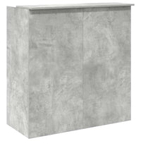 Banco Reception Grigio Cemento 100x50x103,5cm Legno Multistrato 3324163