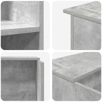 Banco Reception Grigio Cemento 100x50x103,5cm Legno Multistrato