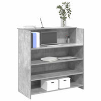 Banco Reception Grigio Cemento 100x50x103,5cm Legno Multistrato 3324163