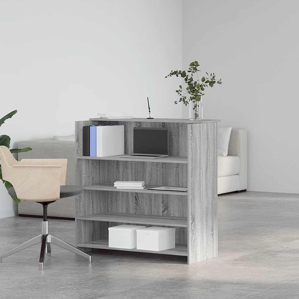 Banco Reception Grigio Sonoma 100x50x103,5 cm Legno Multistrato 3324165