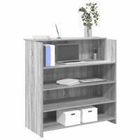 Banco Reception Grigio Sonoma 100x50x103,5 cm Legno Multistrato 3324165