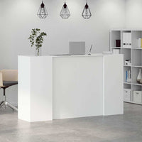 Banco Reception Bianco 180x50x103,5 cm in Legno Multistrato 3324169