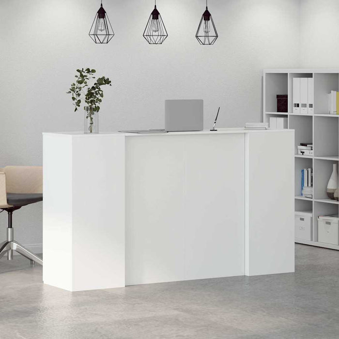 Banco Reception Bianco 180x50x103,5 cm in Legno Multistrato 3324169