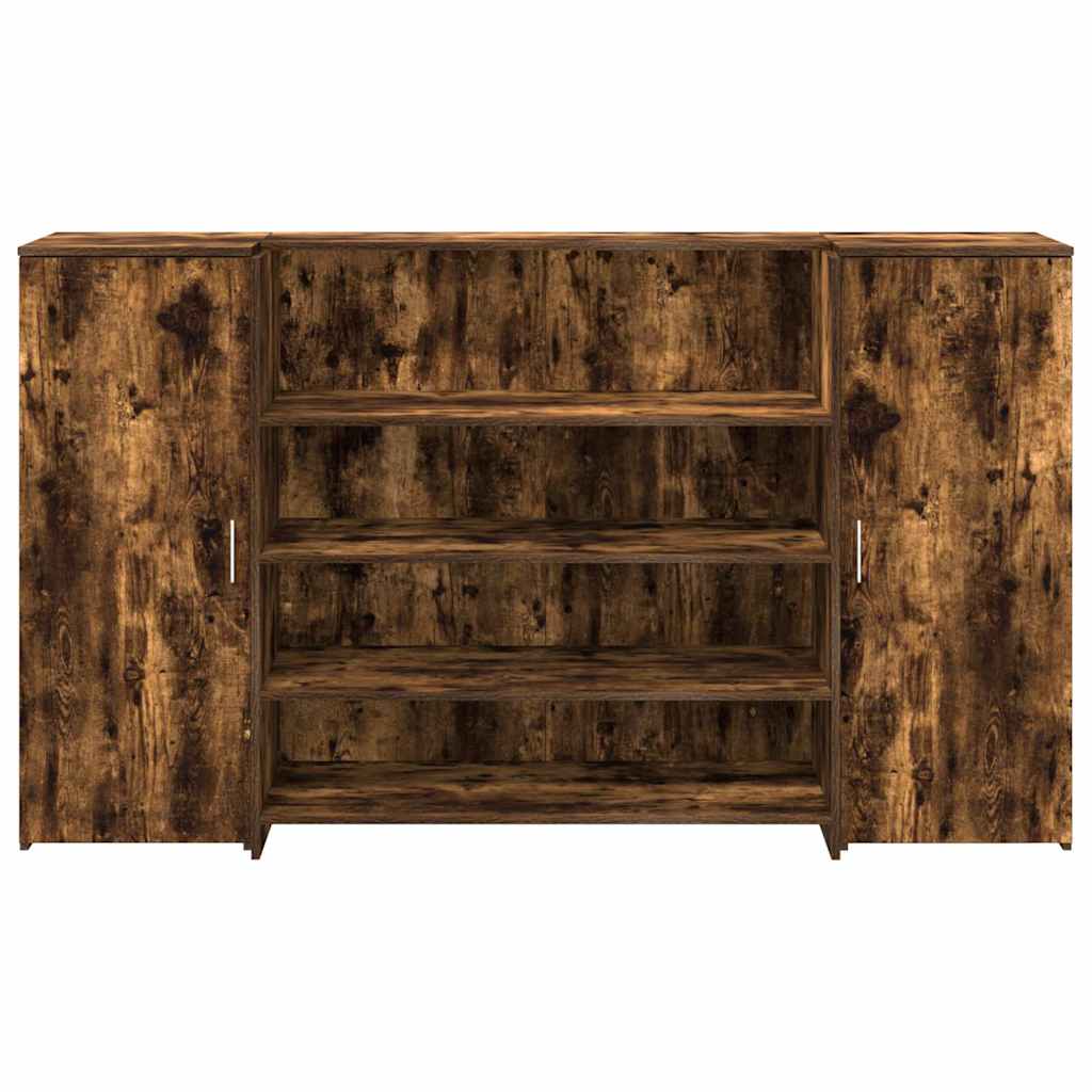 vidaXL Banco Reception Rovere Fumo 180x50x103,5cm in Legno Multistrato