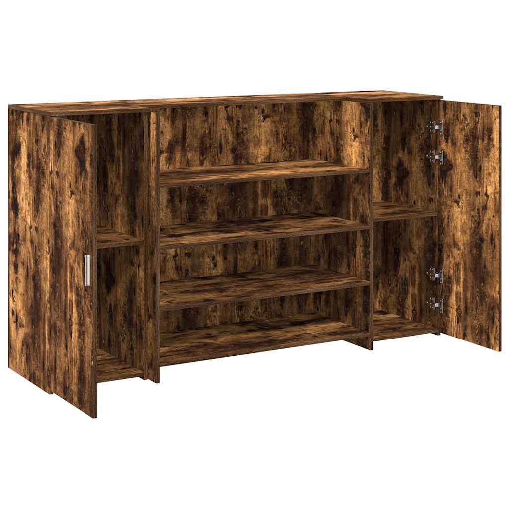 vidaXL Banco Reception Rovere Fumo 180x50x103,5cm in Legno Multistrato