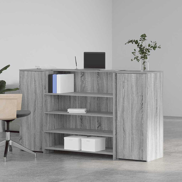 Banco Reception Grigio Sonoma 180x50x103,5 cm Legno Multistrato 3324174