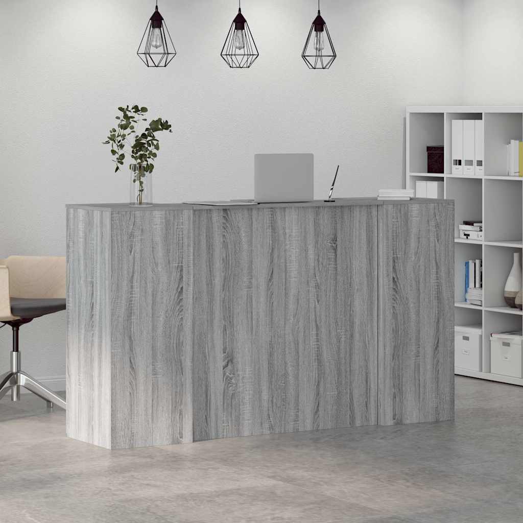 Banco Reception Grigio Sonoma 180x50x103,5 cm Legno Multistrato 3324174
