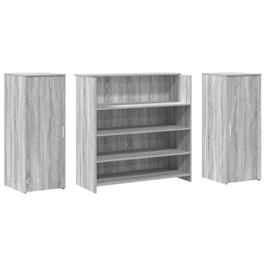 Banco Reception Grigio Sonoma 180x50x103,5 cm Legno Multistrato 3324174