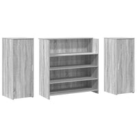 Banco Reception Grigio Sonoma 180x50x103,5 cm Legno Multistrato 3324174