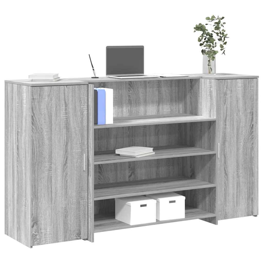 Banco Reception Grigio Sonoma 180x50x103,5 cm Legno Multistrato 3324174