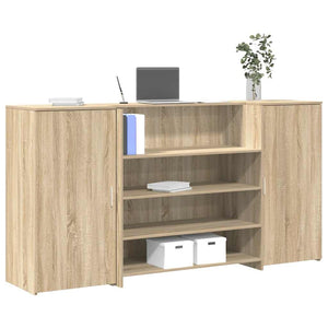 vidaXL Banco Reception Rovere Sonoma 200x50x103,5 cm Legno Multistrato