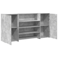 vidaXL Banco Reception Grigio Cemento 200x50x103,5cm Legno Multistrato