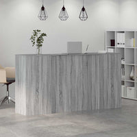 Banco Reception Grigio Sonoma 200x50x103,5 cm Legno Multistrato 3324183