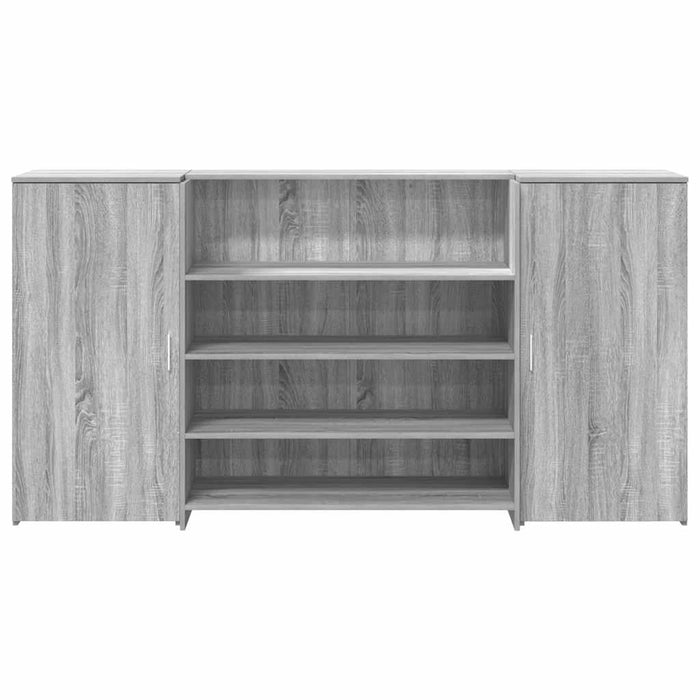 vidaXL Banco Reception Grigio Sonoma 200x50x103,5 cm Legno Multistrato