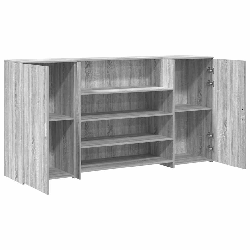Banco Reception Grigio Sonoma 200x50x103,5 cm Legno Multistrato 3324183