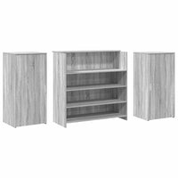 vidaXL Banco Reception Grigio Sonoma 200x50x103,5 cm Legno Multistrato