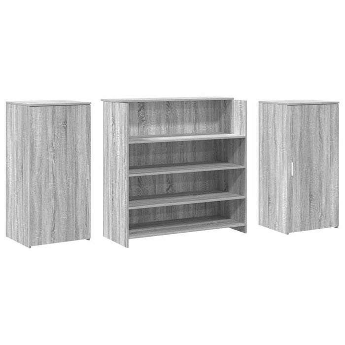 vidaXL Banco Reception Grigio Sonoma 200x50x103,5 cm Legno Multistrato