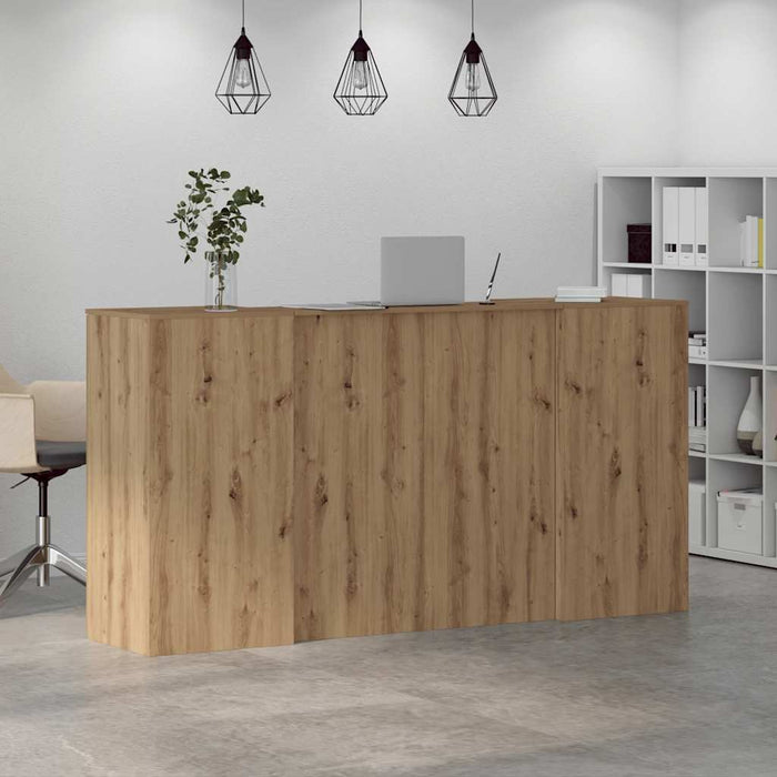 Banco Reception Rovere Artigianale 200x50x103,5cm in Truciolato 3324186
