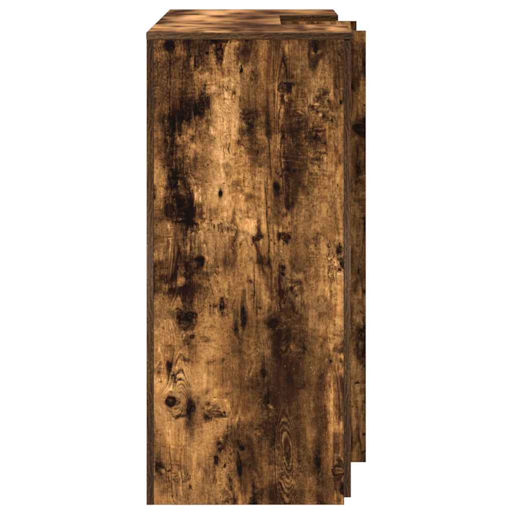 vidaXL Banco Reception Rovere Fumo 135x50x103,5cm in Legno Multistrato