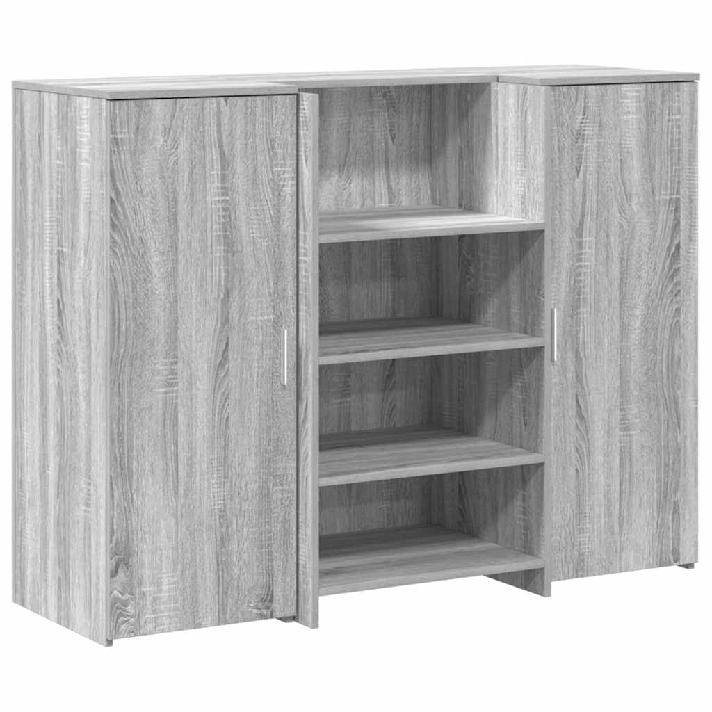 Banco Reception Grigio Sonoma 135x50x103,5 cm Legno Multistrato 3324192