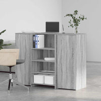 Banco Reception Grigio Sonoma 135x50x103,5 cm Legno Multistrato 3324192