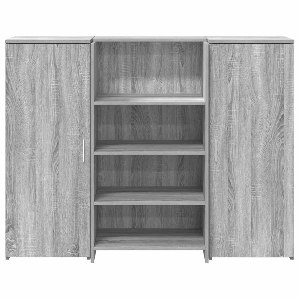 Banco Reception Grigio Sonoma 135x50x103,5 cm Legno Multistrato 3324192