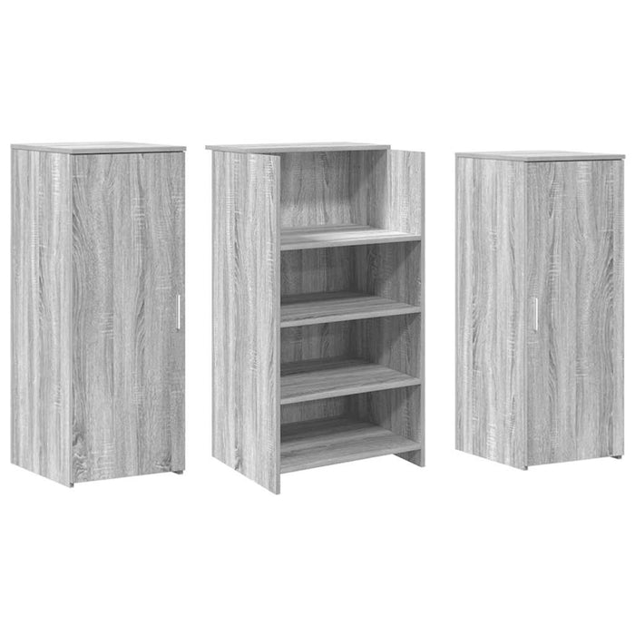 Banco Reception Grigio Sonoma 135x50x103,5 cm Legno Multistrato 3324192