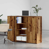 vidaXL Banco Reception Legno Vecchio 135x50x103,5 cm Legno Multistrato