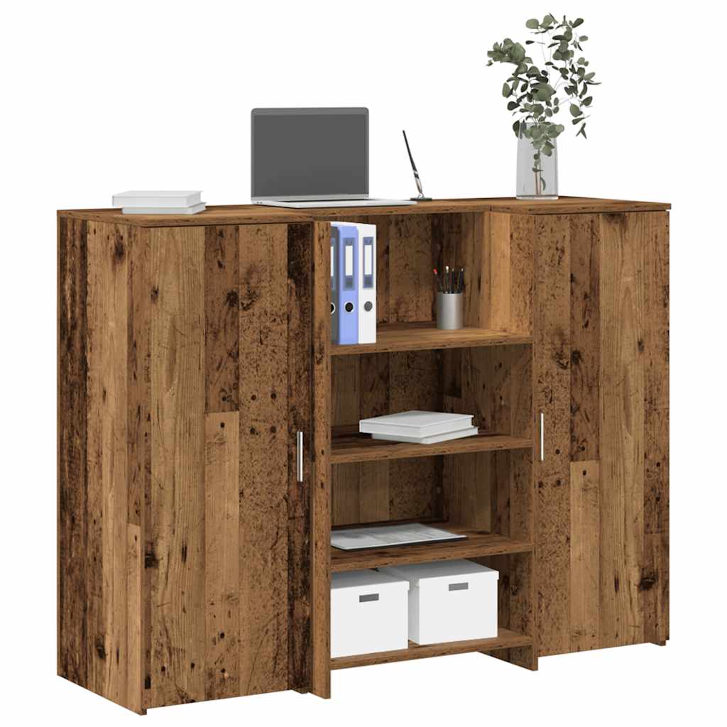 vidaXL Banco Reception Legno Vecchio 135x50x103,5 cm Legno Multistrato
