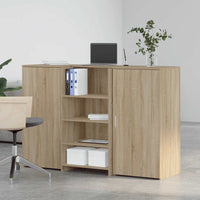 vidaXL Banco Reception Rovere Sonoma 155x50x103,5 cm Legno Multistrato
